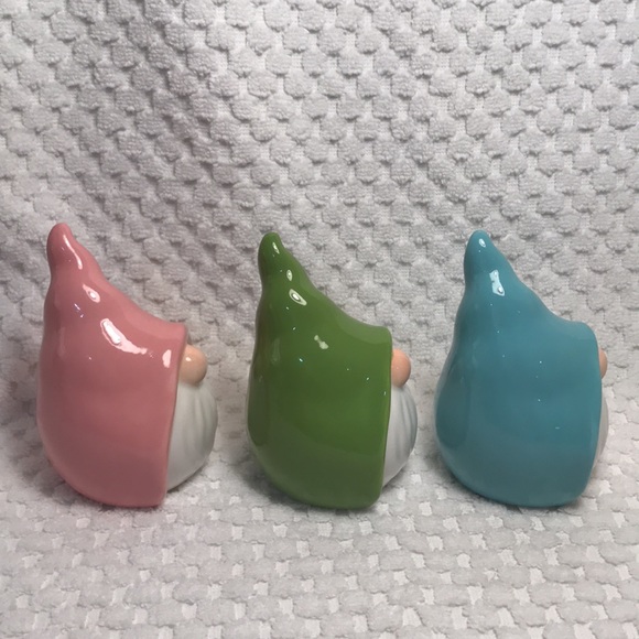 Ceramic Spring Gnome Set of 3 - Picture 2 of 14